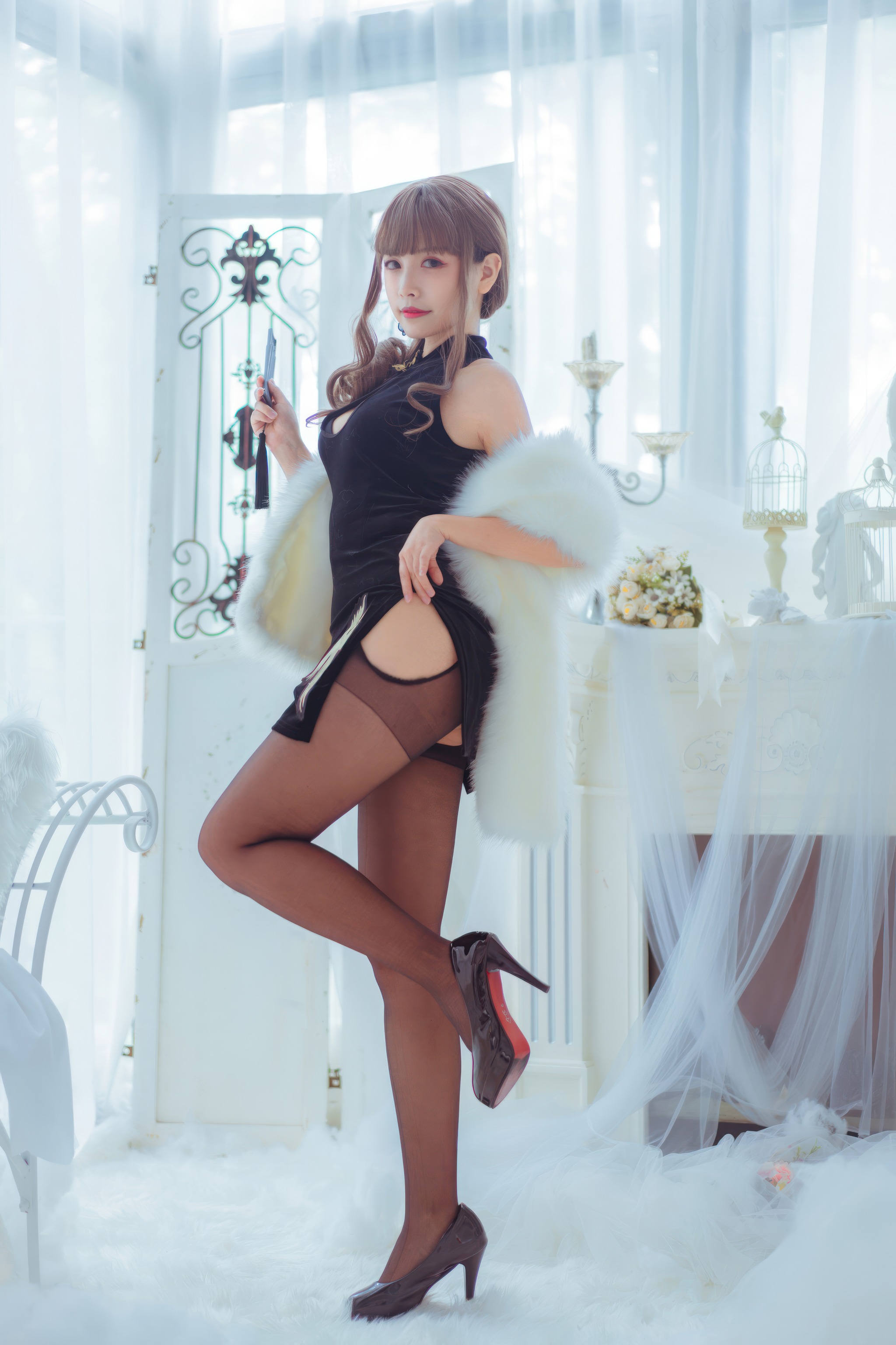 Neko-薇薇 - NO.017 改良黑旗袍[35P]-XikXak